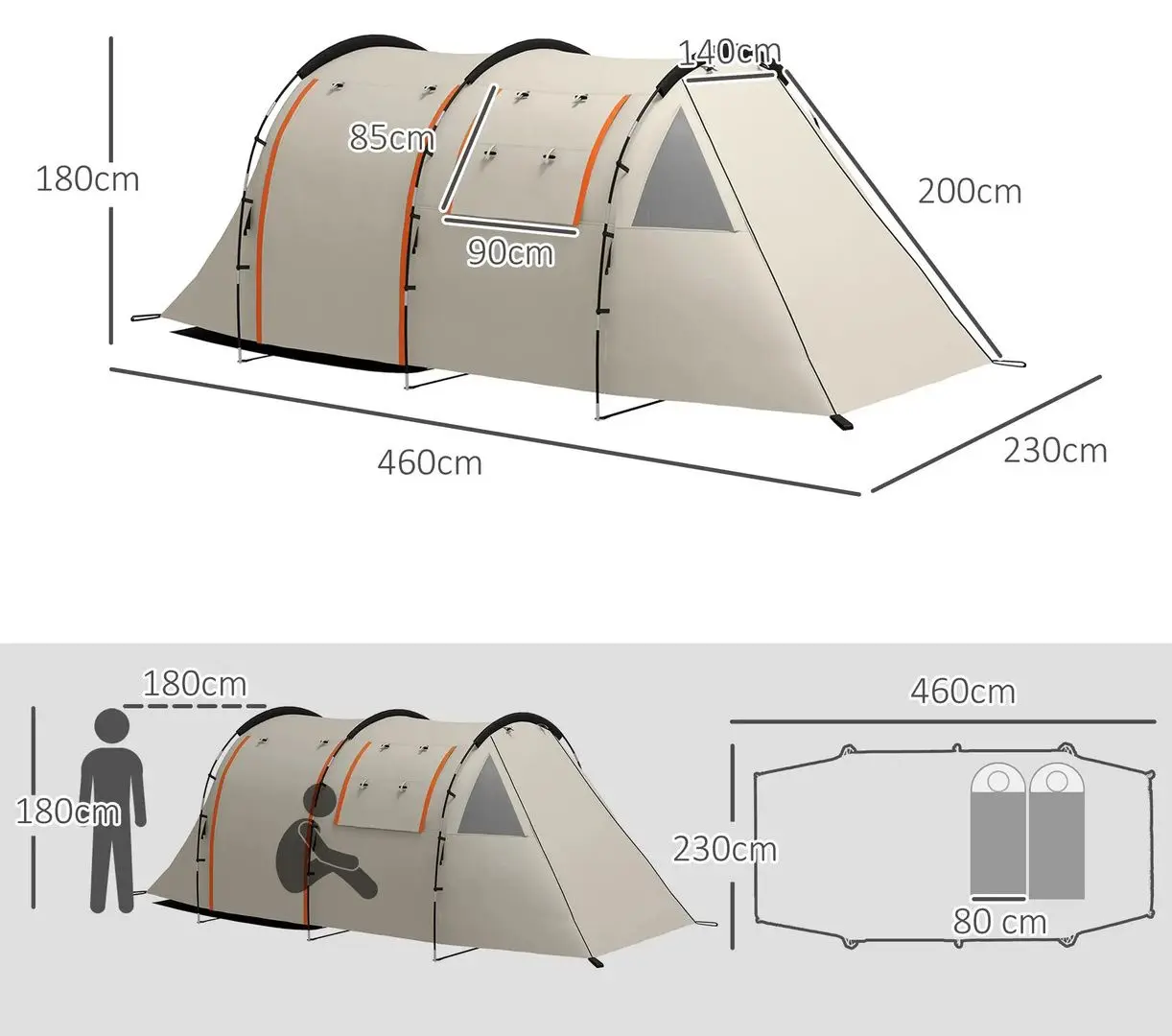 Cort Outsunny A20-405V01KK (Khaki)