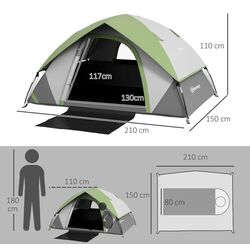 Палатка Outsunny A20-407V00GN (Grey/Green) Thumb