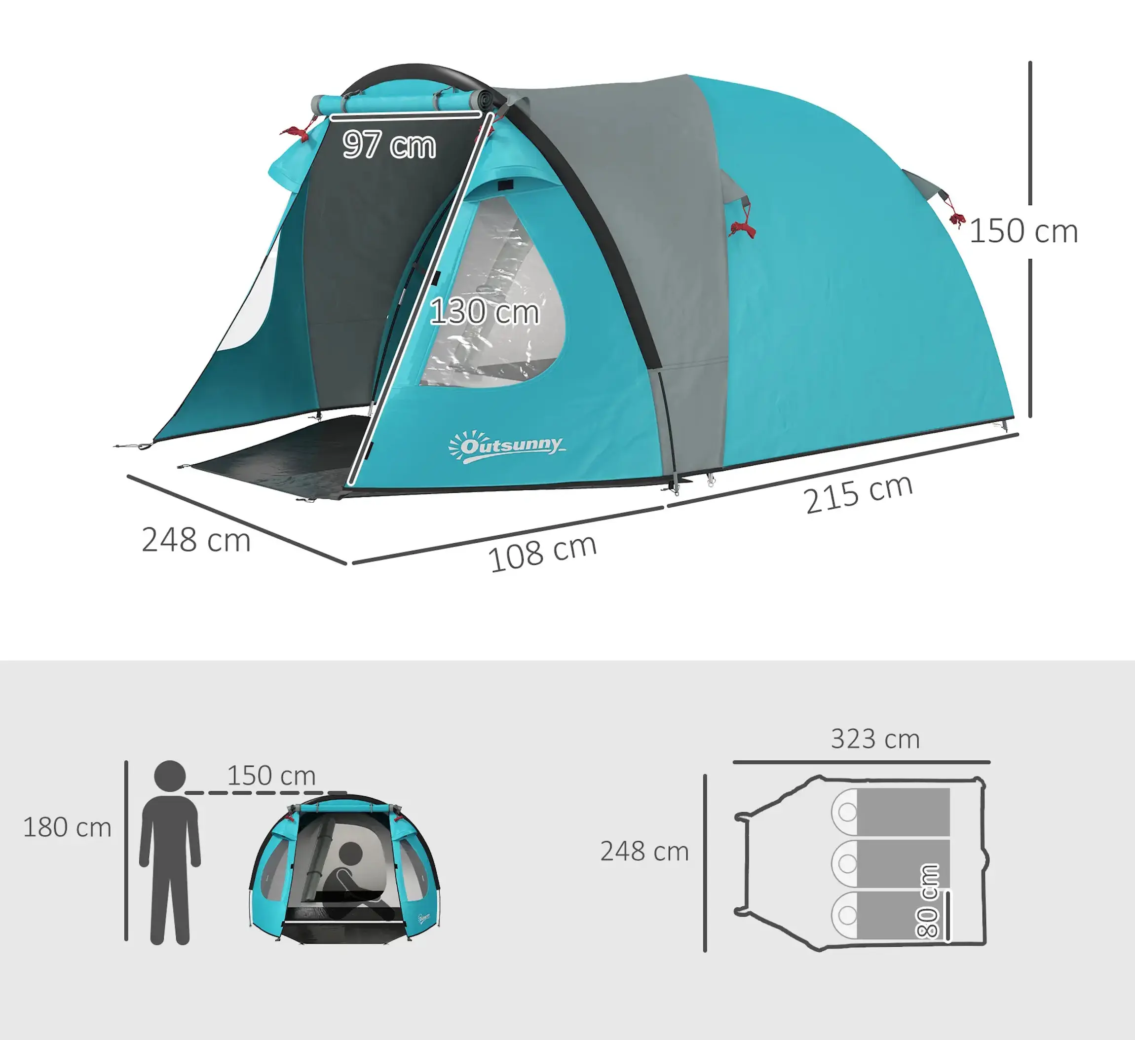 Cort Outsunny A20-481V00LB (Blue/Grey) - 5