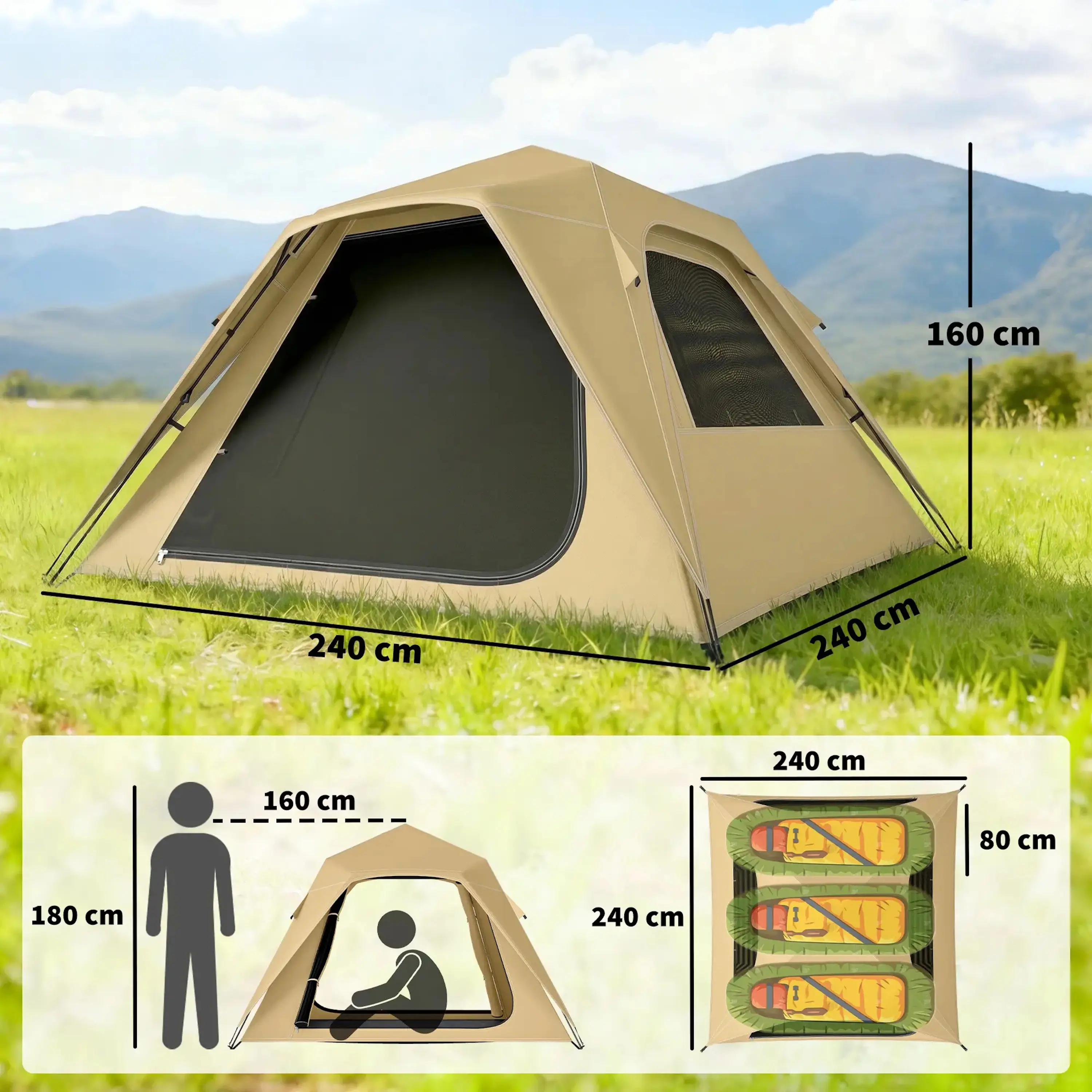Cort Outsunny A20-570V00KK (Beige) - 5