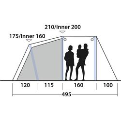 Палатка Outwell Rosedale 5PA (Green) Thumb