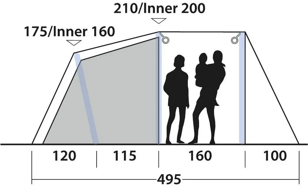 Палатка Outwell Rosedale 5PA (Green) - 11