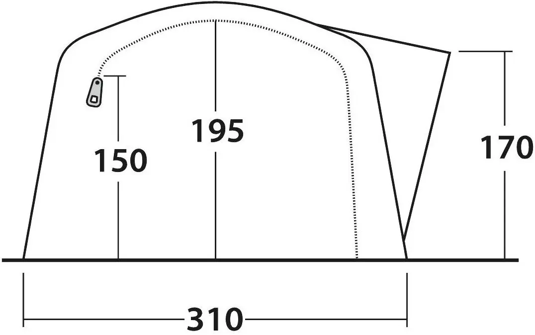 Палатка Outwell Rosedale 5PA (Green) - 12