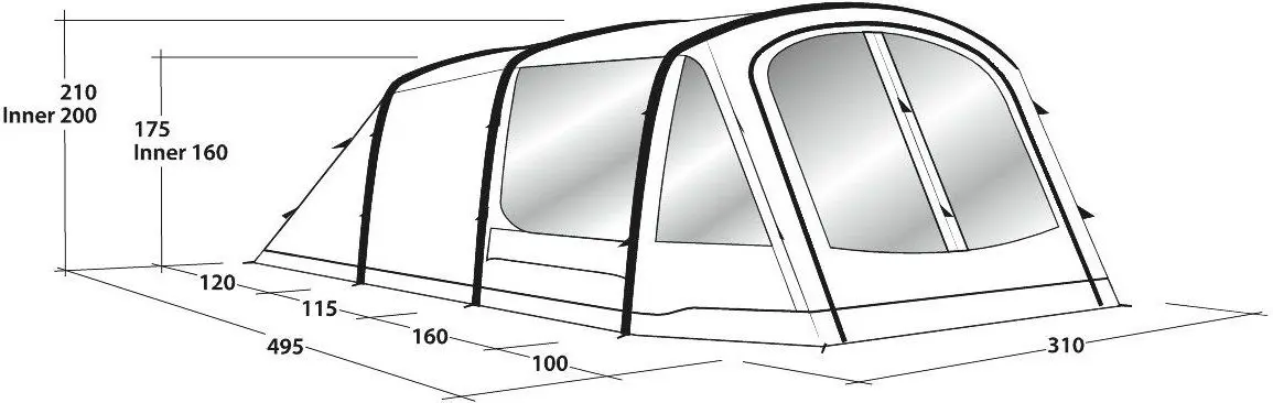 Палатка Outwell Rosedale 5PA (Green) - 9