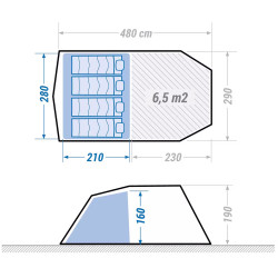 Cort Quechua Air Seconds 4.1 Fresh&Black (Beige/White) Thumb