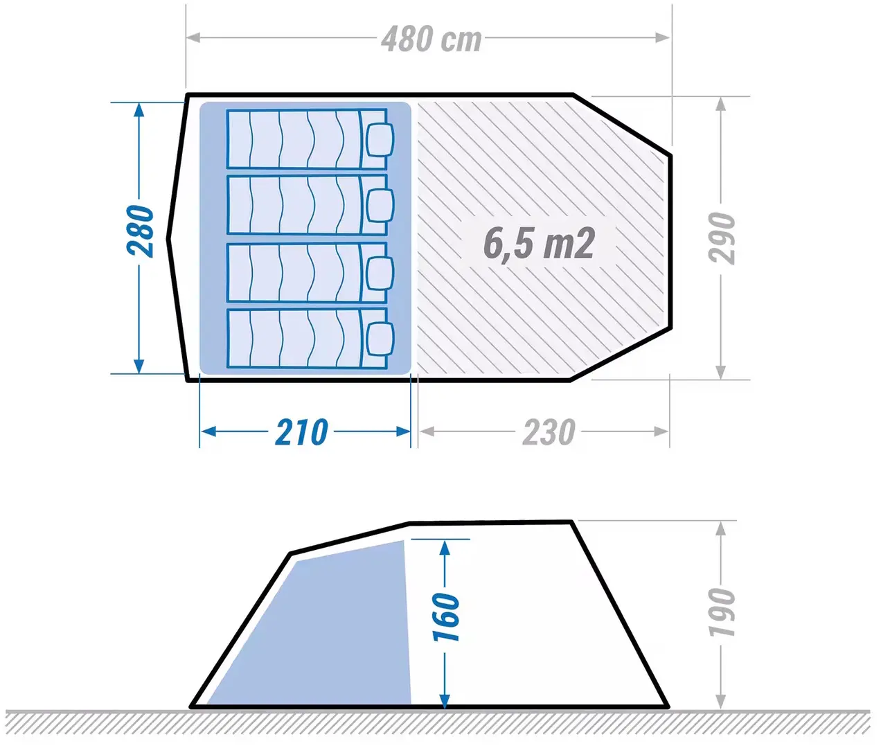 Cort Quechua Air Seconds 4.1 Fresh&Black (Beige/White) - 10