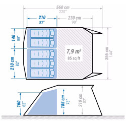 Палатка Quechua Air Seconds 5.2 Fresh&Black (Beige/White) Thumb
