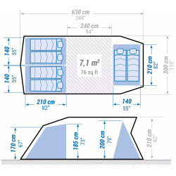 Cort Quechua Air Seconds 6.3 Fresh&Black (Beige/White) Thumb