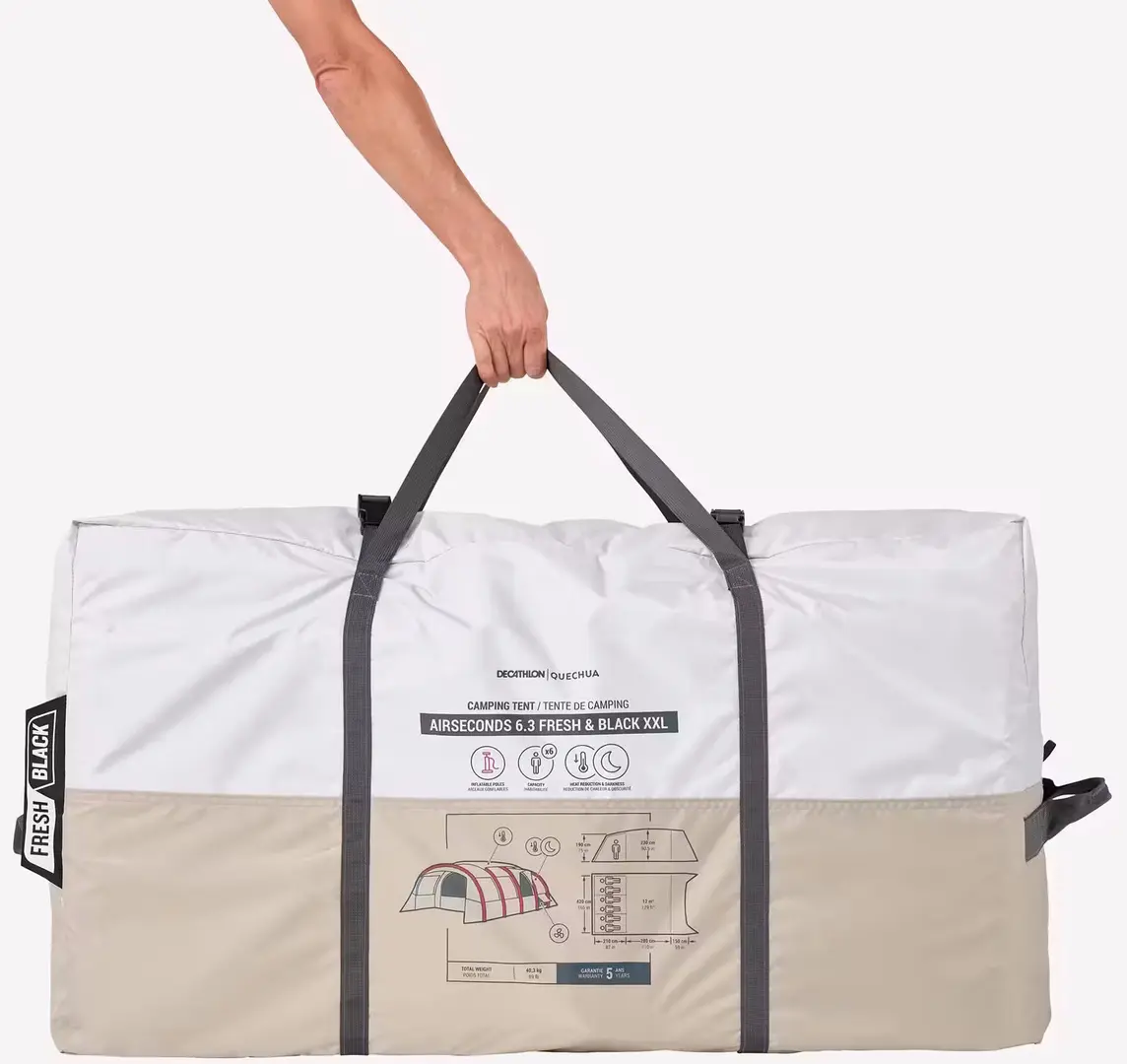 Палатка Quechua Air Seconds 6.3 Fresh&Black XXL (Beige/White) - 7