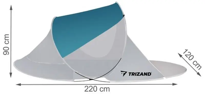 Палатка Trizand 10182 (Turquoise/Grey)