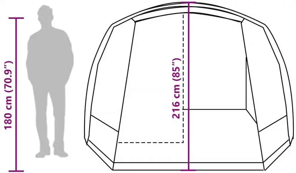 Cort auto VidaXL 4009509 (Green)
