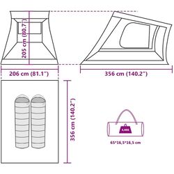 Автомобильная палатка VidaXL 4009532 (Green Camouflage) Thumb