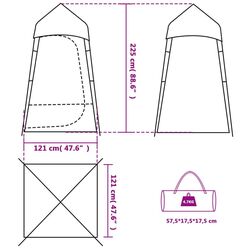 Cort dus-toaleta VidaXL 94424 (Green) Thumb