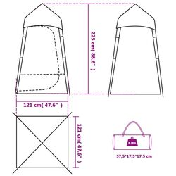 Cort dus-toaleta VidaXL 94426 (Orange) Thumb