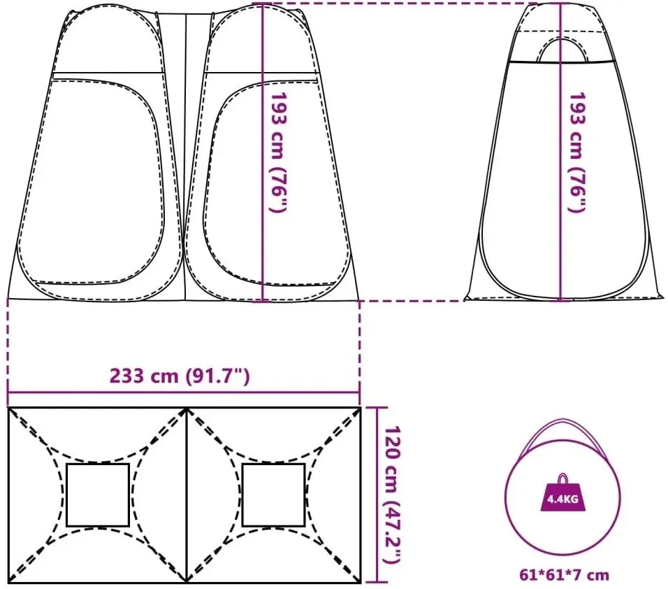 Палатка VidaXL 4004138 (Blue)