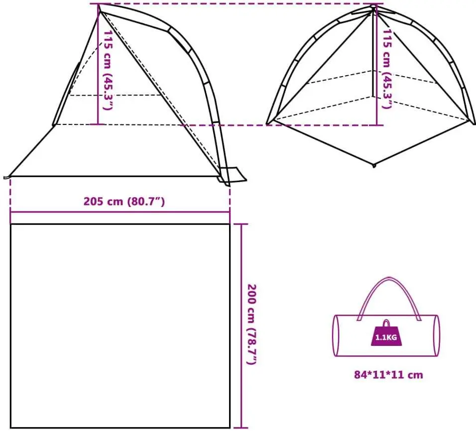 Cort VidaXL 4004154 (Grey)