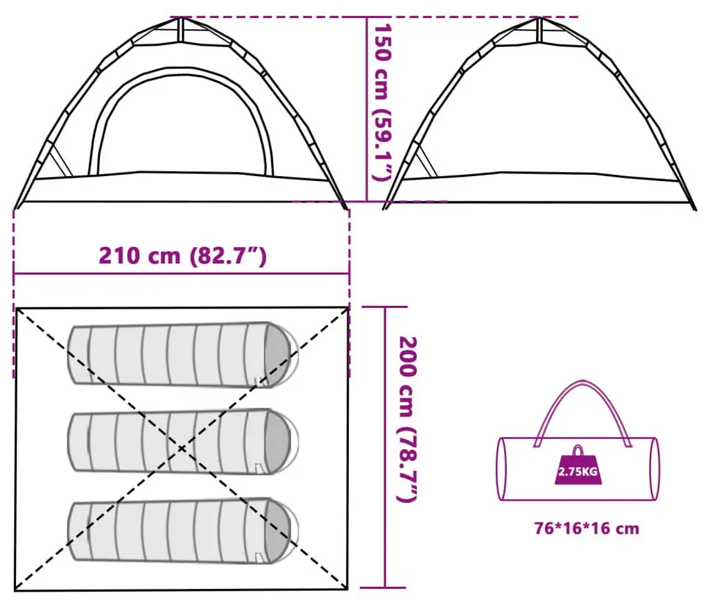 Cort VidaXL 4004166 (Blue)