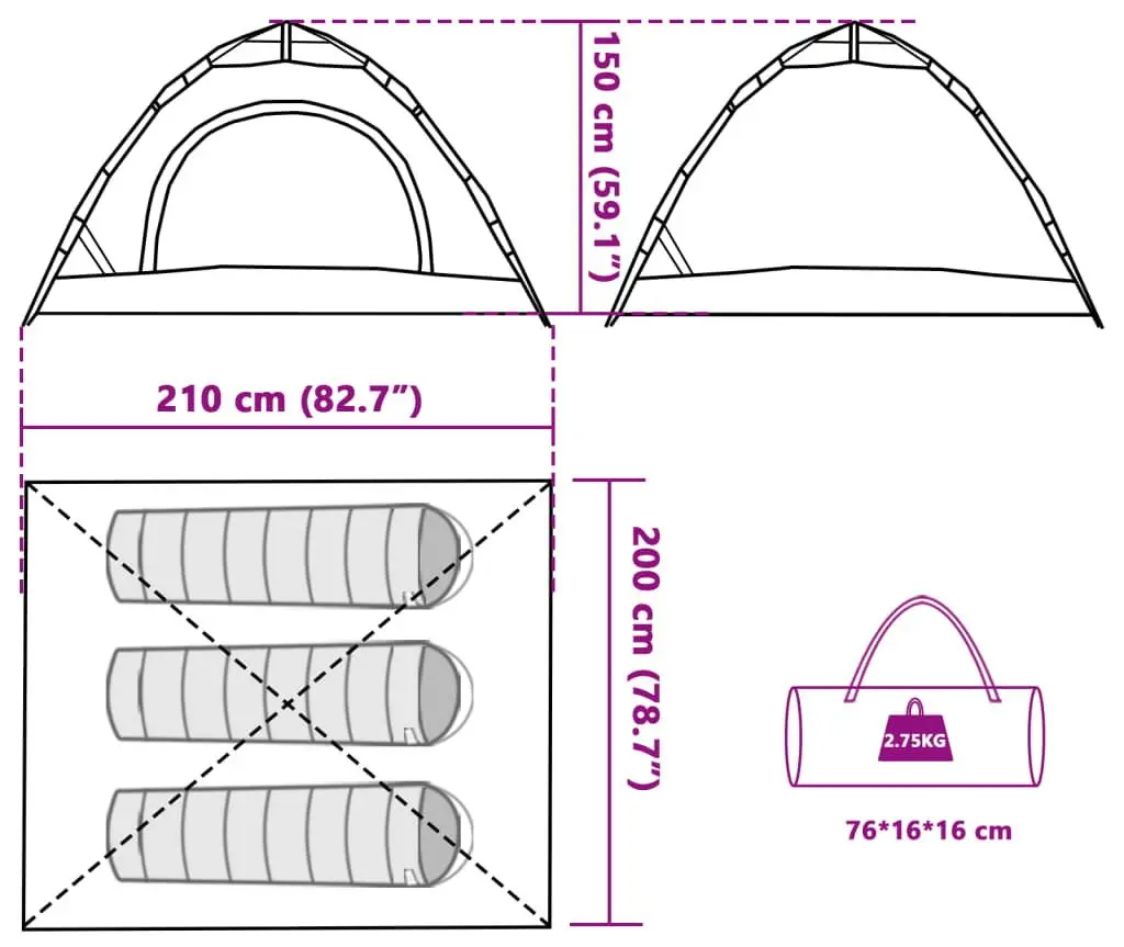 Cort VidaXL 4004167 (Grey/Orange)