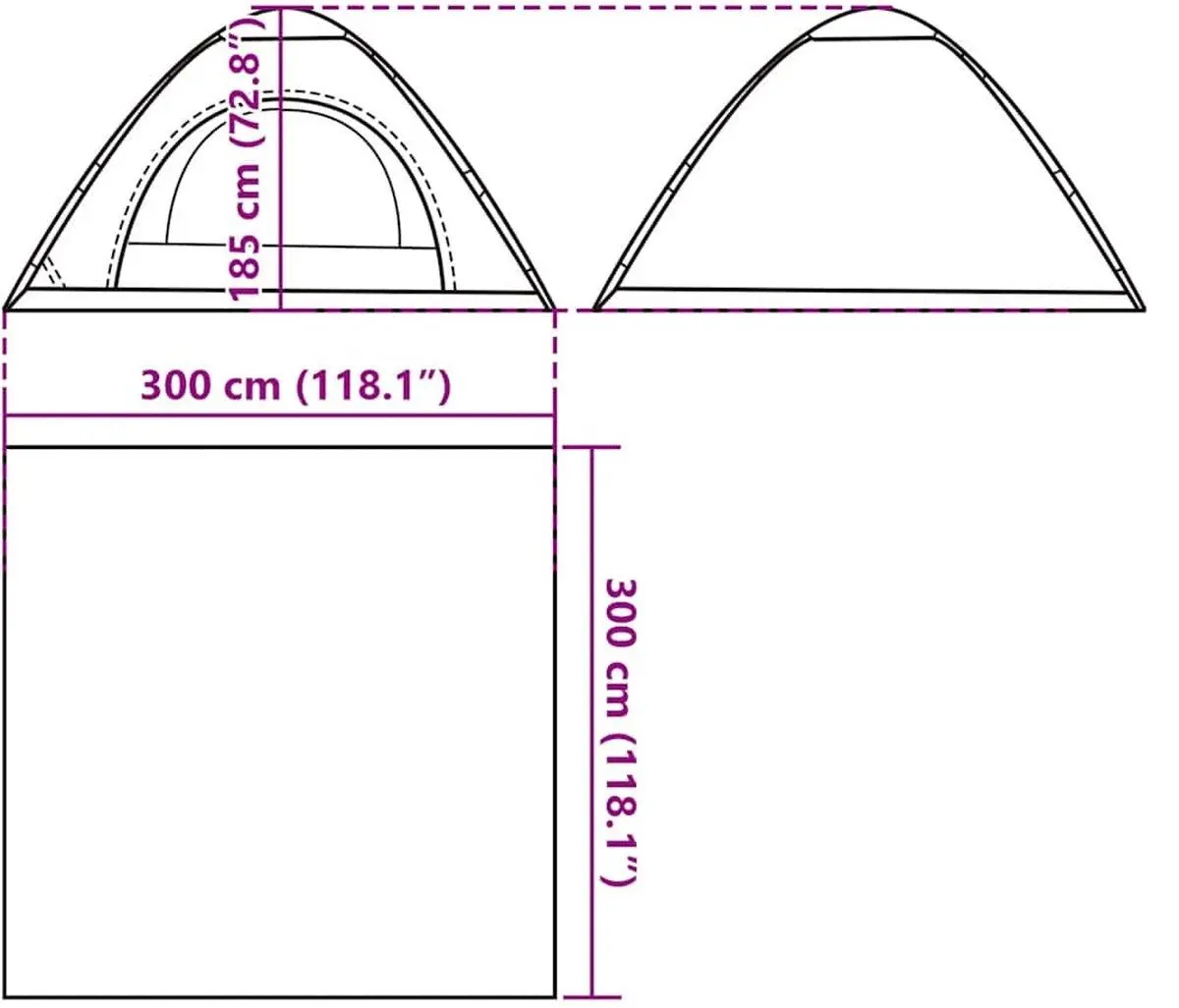 Палатка VidaXL 4004174 (Blue)