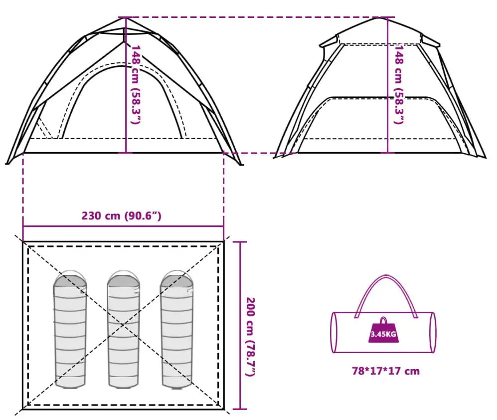 Cort VidaXL 4004178 (Blue)