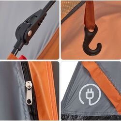 Cort VidaXL 4004183 (Grey/Orange) Thumb