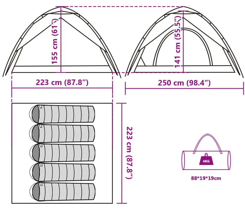 Cort VidaXL 4004186 (Blue)