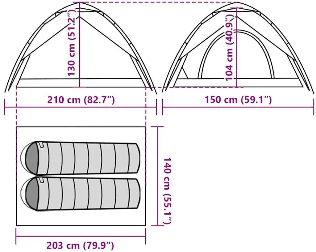 Палатка VidaXL 4004190 (Blue/Grey)