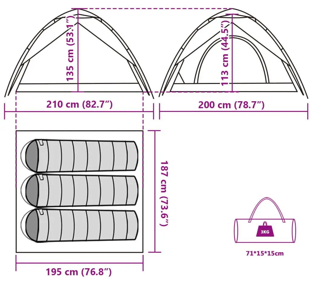 Палатка VidaXL 4004193 (Green)