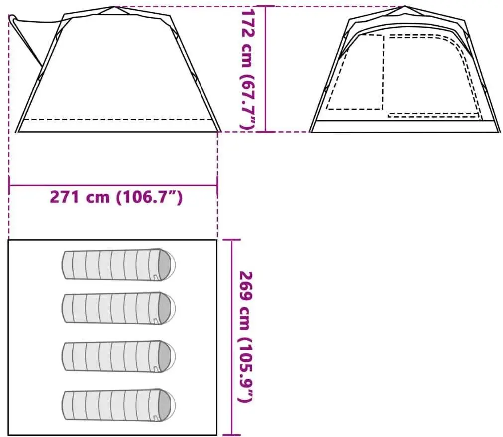 Cort VidaXL 4004221 (Grey/Orange)