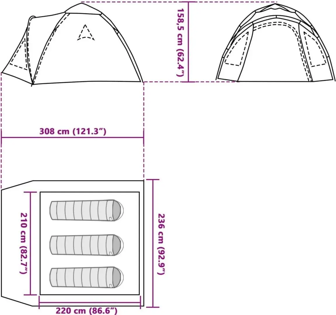Палатка VidaXL 4004222 (Green)
