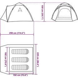 Cort VidaXL 4004227 (Blue/Grey) Thumb