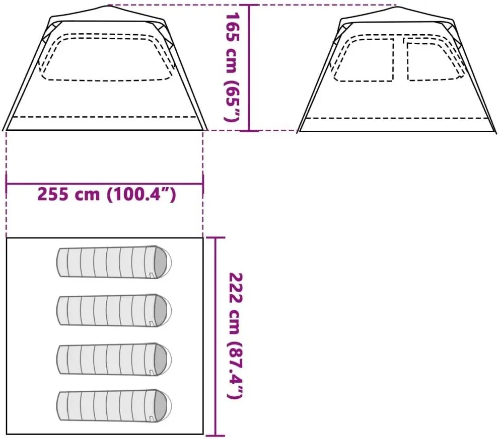 Палатка VidaXL 4004231 (Blue/Grey)