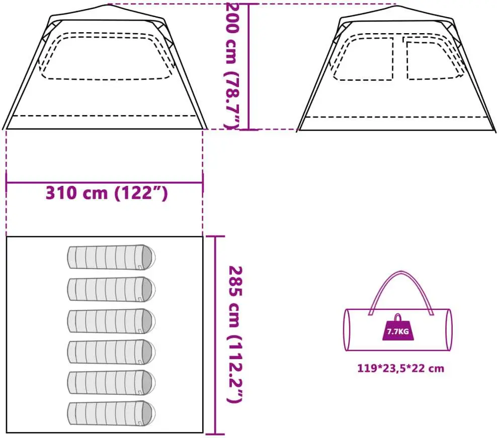 Cort VidaXL 4004235 (Orange/Grey)