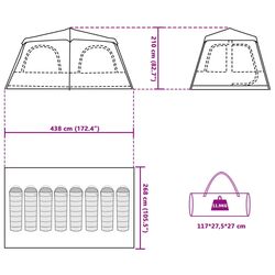 Cort VidaXL 4004237 (Grey/Blue) Thumb