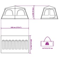 Cort VidaXL 4004238 (Grey/Orange) Thumb