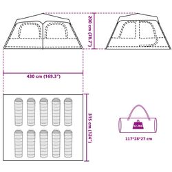Палатка VidaXL 4004240 (Grey/Blue) Thumb