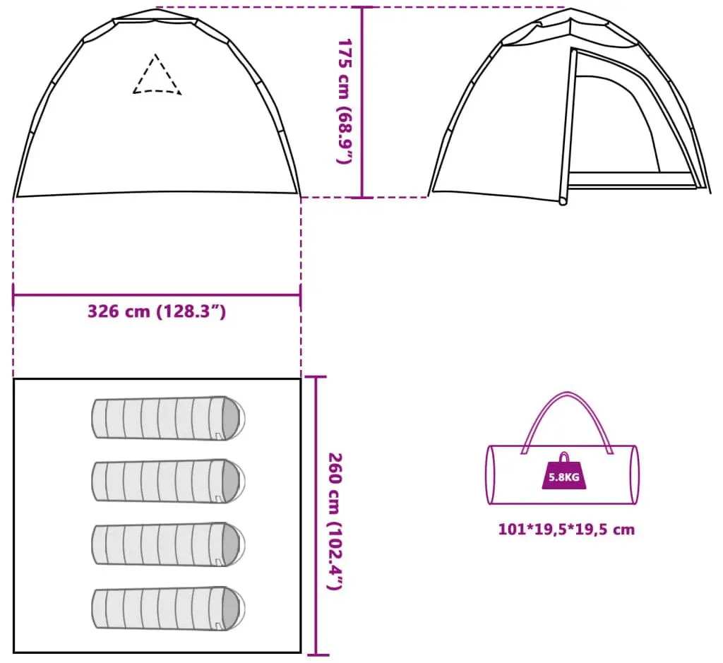 Палатка VidaXL 4004243 (Blue)