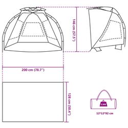Cort VidaXL 4005290 (Azure Blue) Thumb