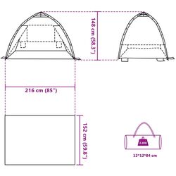 Палатка VidaXL 4005299 (Azure Blue) Thumb