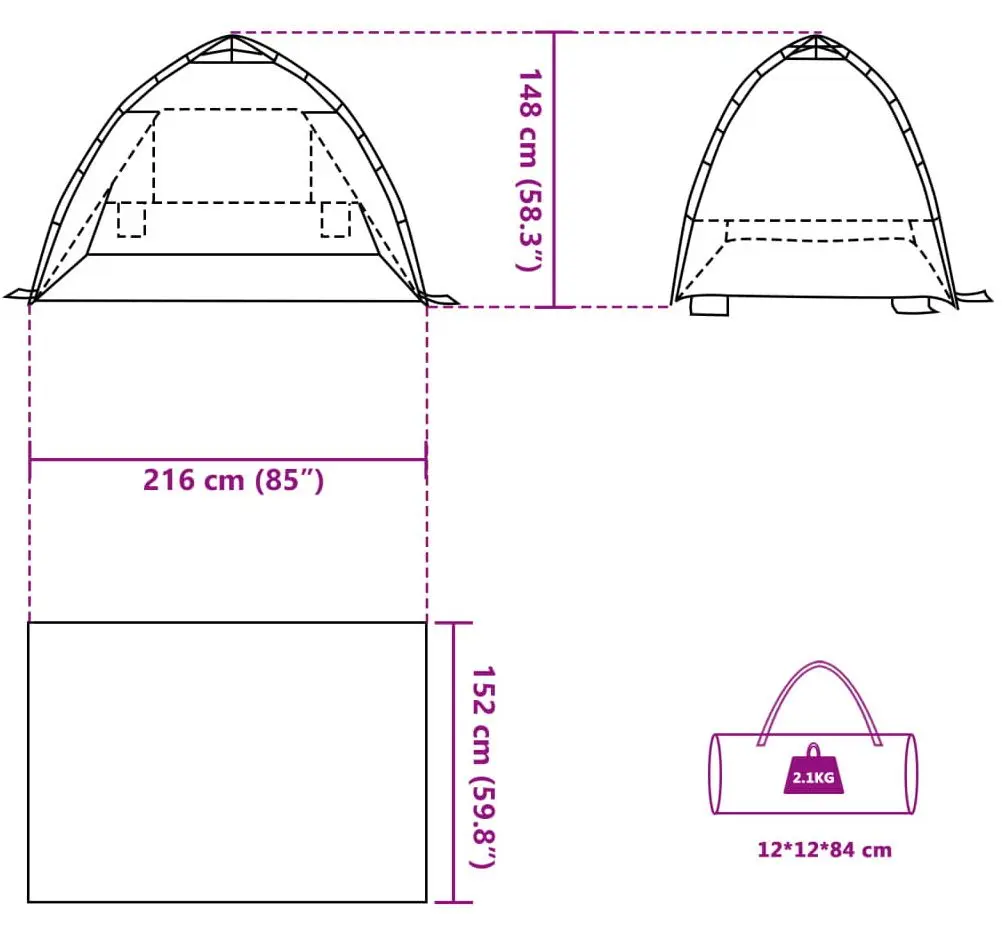 Палатка VidaXL 4005300 (Turquoise)