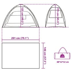 Палатка VidaXL 4005302 (Azure Blue) Thumb