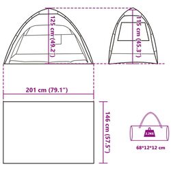 Палатка VidaXL 4005303 (Turquoise) Thumb