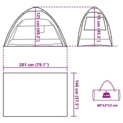 Палатка VidaXL 4005304 (Grey) Thumb
