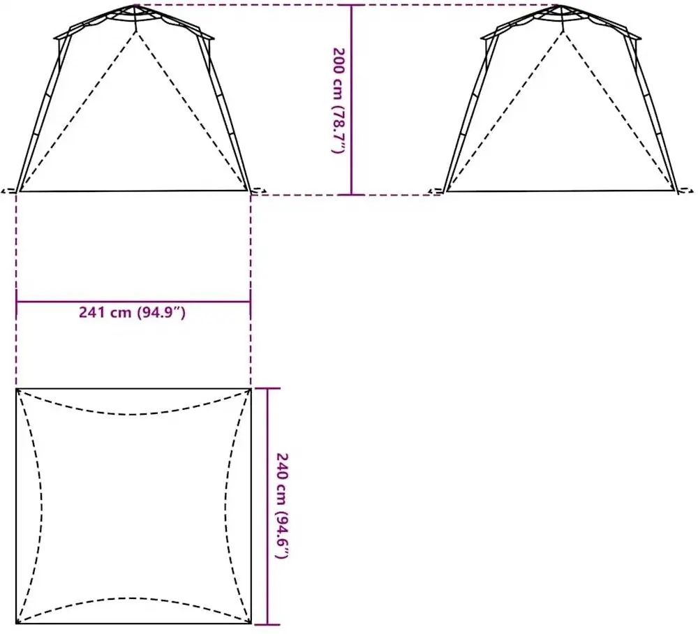 Палатка VidaXL 4005305 (Blue/Grey)