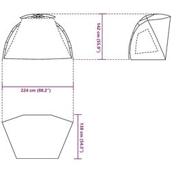 Палатка VidaXL 4005308 (Blue/Grey) Thumb