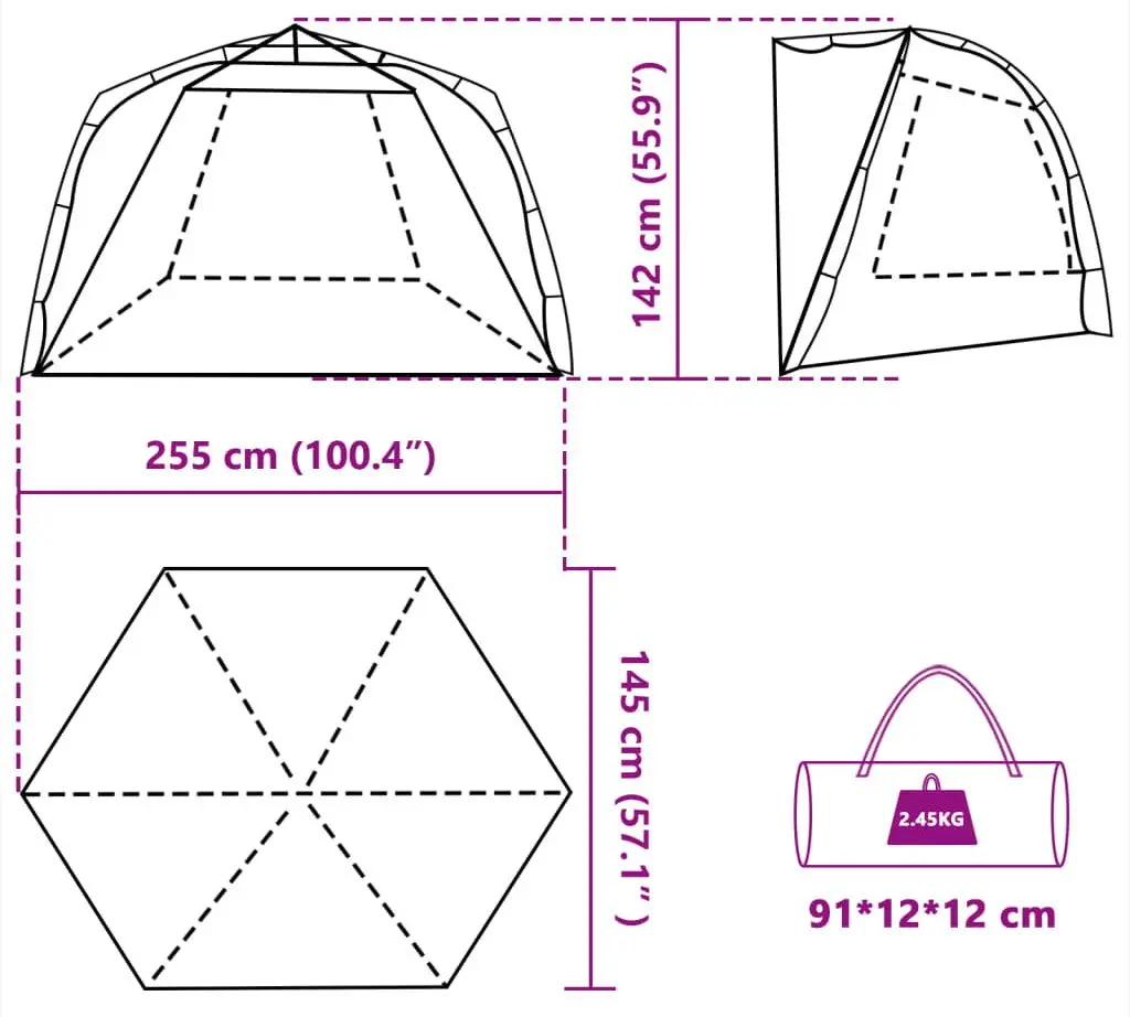 Cort VidaXL 4005311 (Azure Blue)