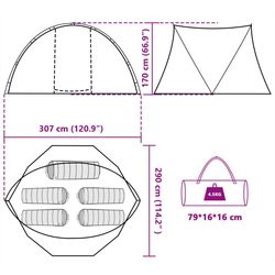 Палатка VidaXL 4005321 (Brown) Thumb