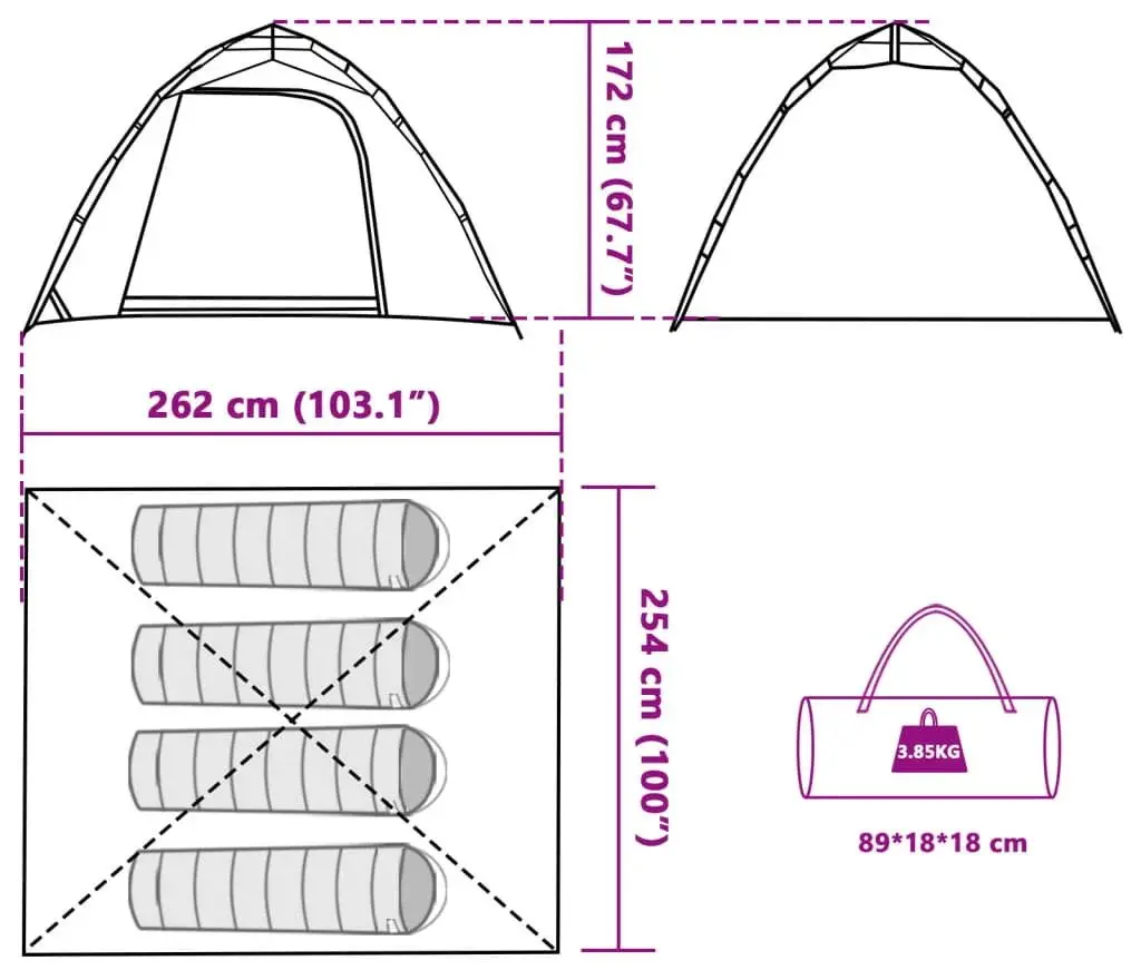 Cort VidaXL 4005326 (Olive Green)