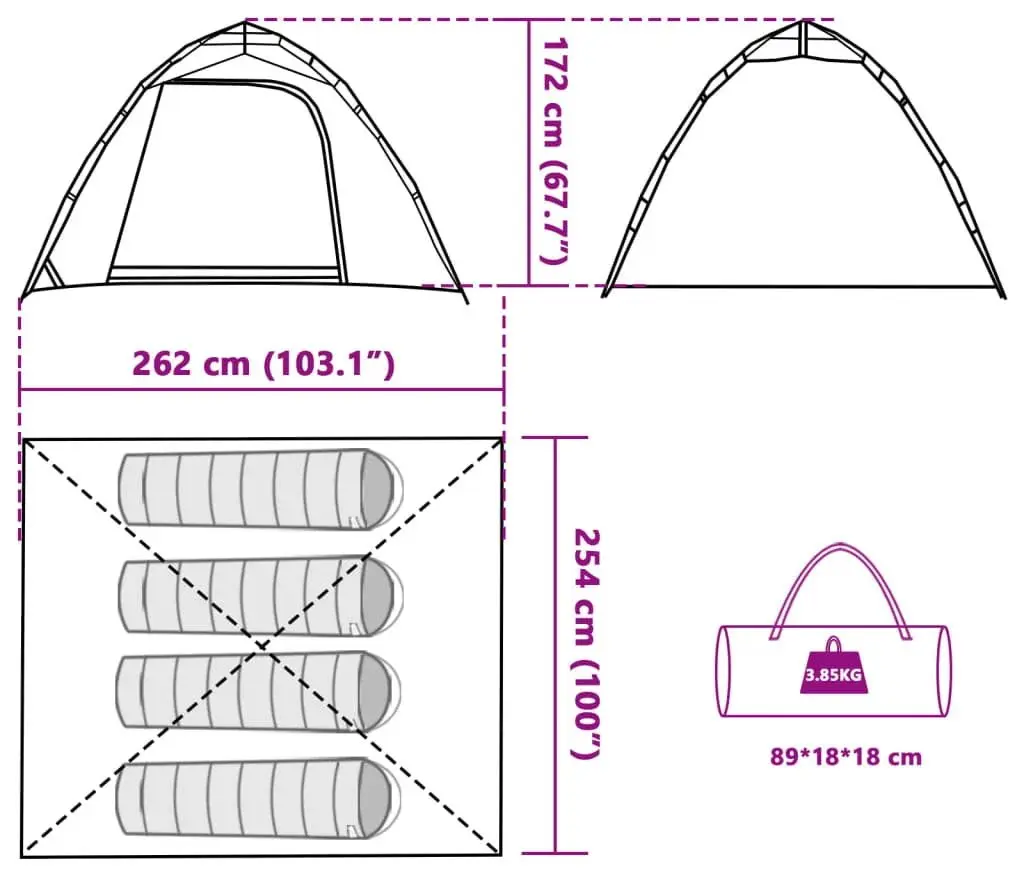 Палатка VidaXL 4005328 (Camouflage)