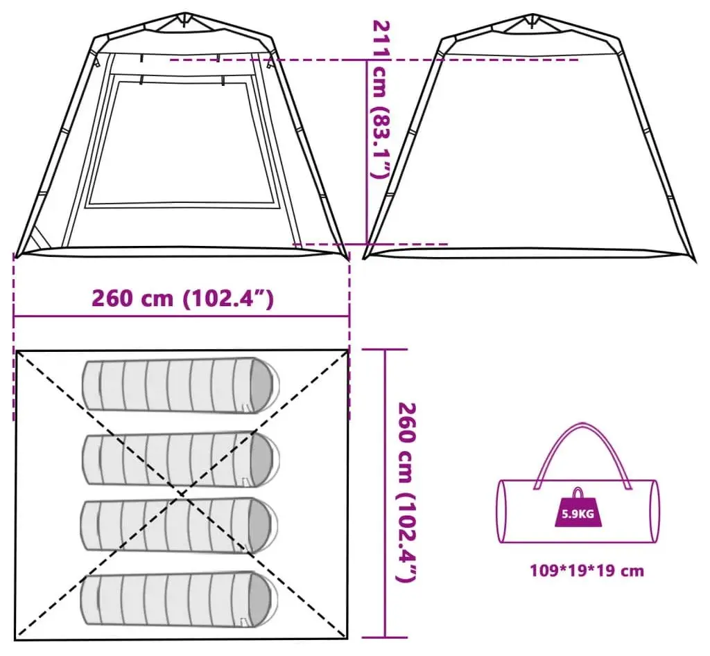 Cort VidaXL 4005329 (Olive Green)